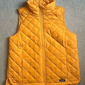 Lands' End Women’s Bright Orange Quilted Vest